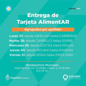 Tarjeta Alimentar Entre Nos Social Info Enos