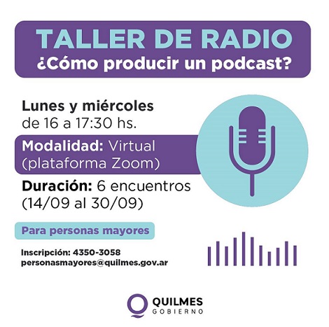 ADULTOS MAYORES ESTÁ ABIERTA LA INSCRIPCIÓN PARA EL TALLER DE RADIO
