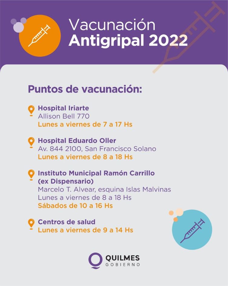 VACUNACION ANTIGRIPAL Y COVID MAS TESTEOS EN QUILMES 1