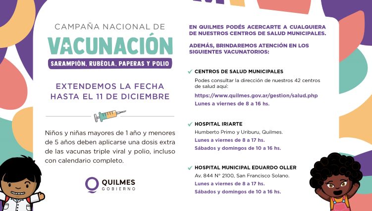 CAMPAÑA NACIONAL DE VACUNACIÓN EN QUILMES