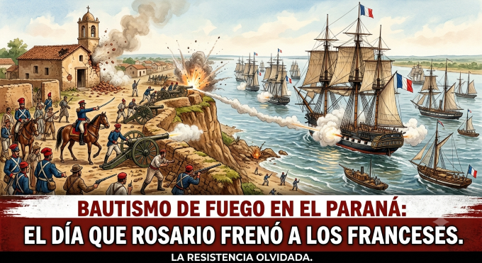 EL DÍA QUE ROSARIO DEFENDIÓ LA SOBERANÍA Y FRENÓ A LA FLOTA FRANCESA